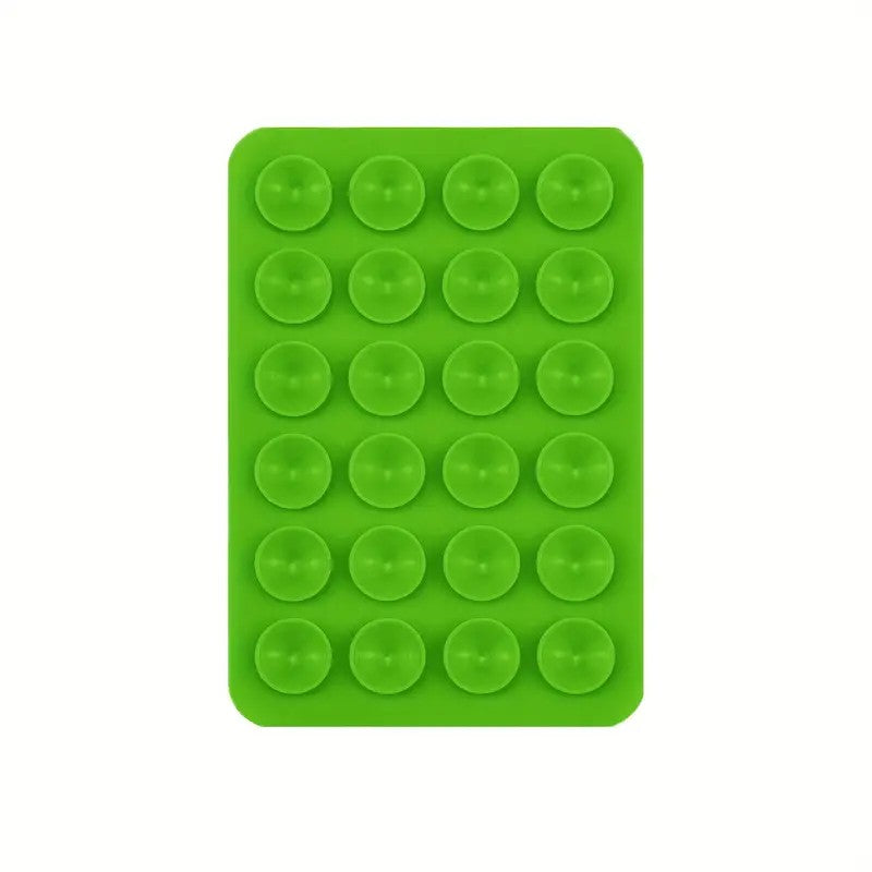 Suport Adeziv Universal, Flippy, pentru Telefon/Tableta, cu 24 Ventuze, potrivit pentru Tik-Tok/Selfie/Vizionare Video, din Silicon, 8 x 5.5 x 1 cm, Verde-2