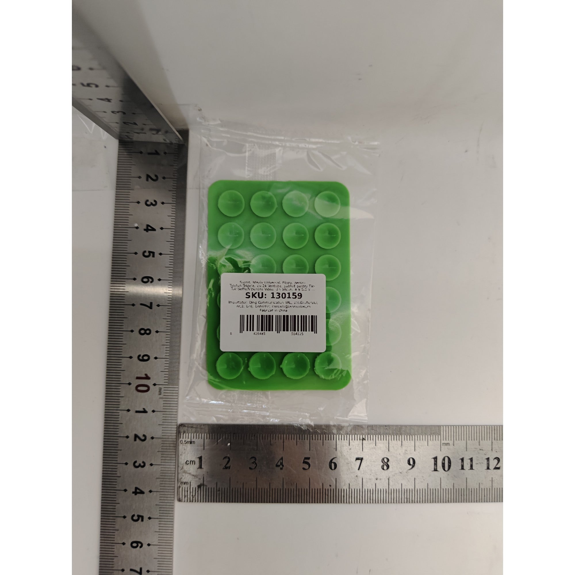 Suport Adeziv Universal, Flippy, pentru Telefon/Tableta, cu 24 Ventuze, potrivit pentru Tik-Tok/Selfie/Vizionare Video, din Silicon, 8 x 5.5 x 1 cm, Verde-5