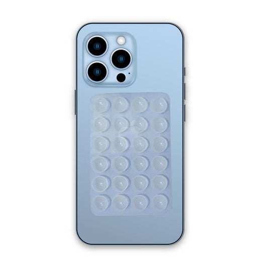 Suport Adeziv Universal, Flippy, pentru Telefon/Tableta, cu 24 Ventuze, potrivit pentru Tik-Tok/Selfie/Vizionare Video, din Silicon, 8 x 5.5 x 1 cm, Transparent-0