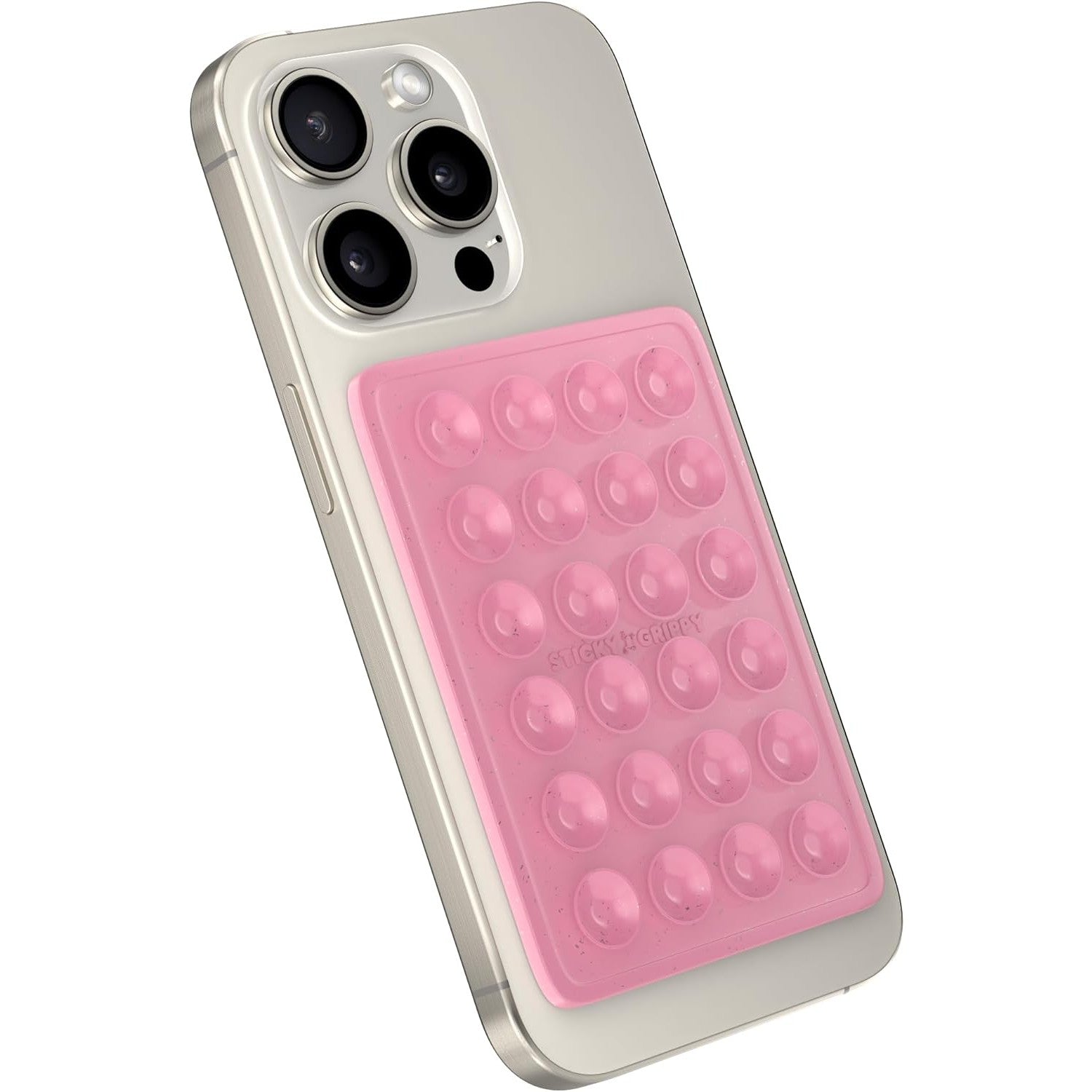Suport Adeziv Universal, Flippy, pentru Telefon/Tableta, cu 24 Ventuze, potrivit pentru Tik-Tok/Selfie/Vizionare Video, din Silicon, 8 x 5.5 x 1 cm, Roz-0