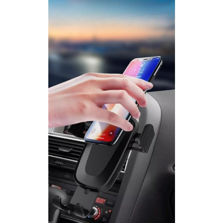 Suport auto cu incarcare wireless (inductie), Fast Charge WUW W2 negru-2
