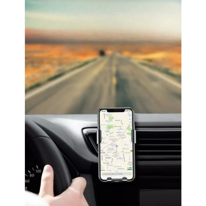 Suport auto cu incarcare wireless (inductie), Fast Charge WUW W2 negru-7
