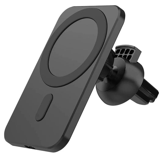 Suport auto cu incarcare wireless tip Magsafe 15W, Flippy, compatibil iPhone, Negru-1