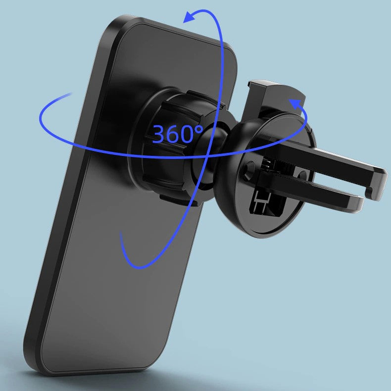 Suport auto cu incarcare wireless tip Magsafe 15W, Flippy, compatibil iPhone, Negru-3