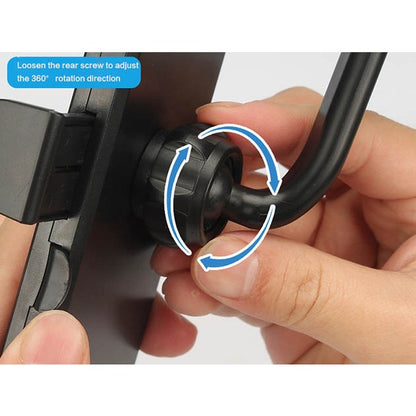 Suport auto Flippy cu atasare la oglinda retrovizoare, rotativ 360 de grade și retractabil, multifuncțional, compatibil cu toate telefoanele mobile, Finisaj Carbon, Negru-5