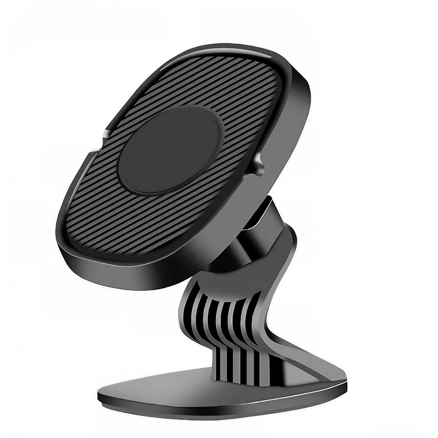 Suport Auto Magnetic Flippy 360 grade cu adeziv, 53 mm, Holder JS - 668, compatibil cu dispozitive intre 4" - 7", Ajustabil, 6 Magneti Neodymium  incorporati, Negru-0