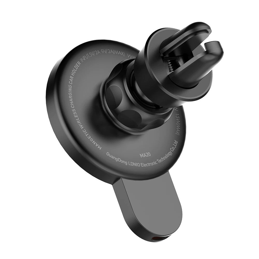 Suport auto MagSafe cu incarcare wireless 15W, Flippy, pentru seria iPhone 12, seria iPhone 13 si seria iPhone 14, Negru, Resigital-5