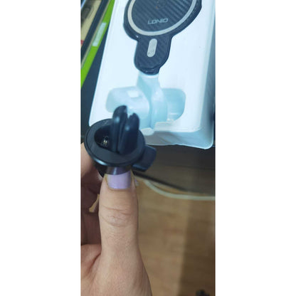 Suport auto MagSafe cu incarcare wireless 15W, Flippy, pentru seria iPhone 12, seria iPhone 13 si seria iPhone 14, Negru, Resigital-6