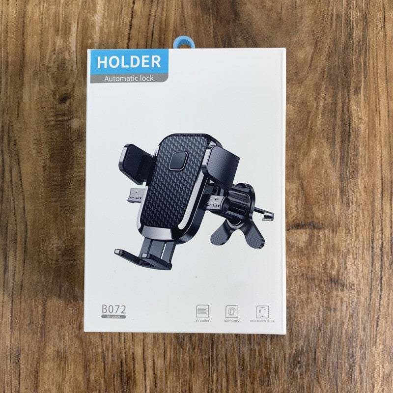 Suport Auto Telefon Flippy, Prindere Grila Ventilatie, Tija Fixare Reglabila, Rotativ 90 grade, Design Modern, Detalii Fine, Material Plastic si Silicon, 11 x  8.5 cm, Model 3, Negru-1