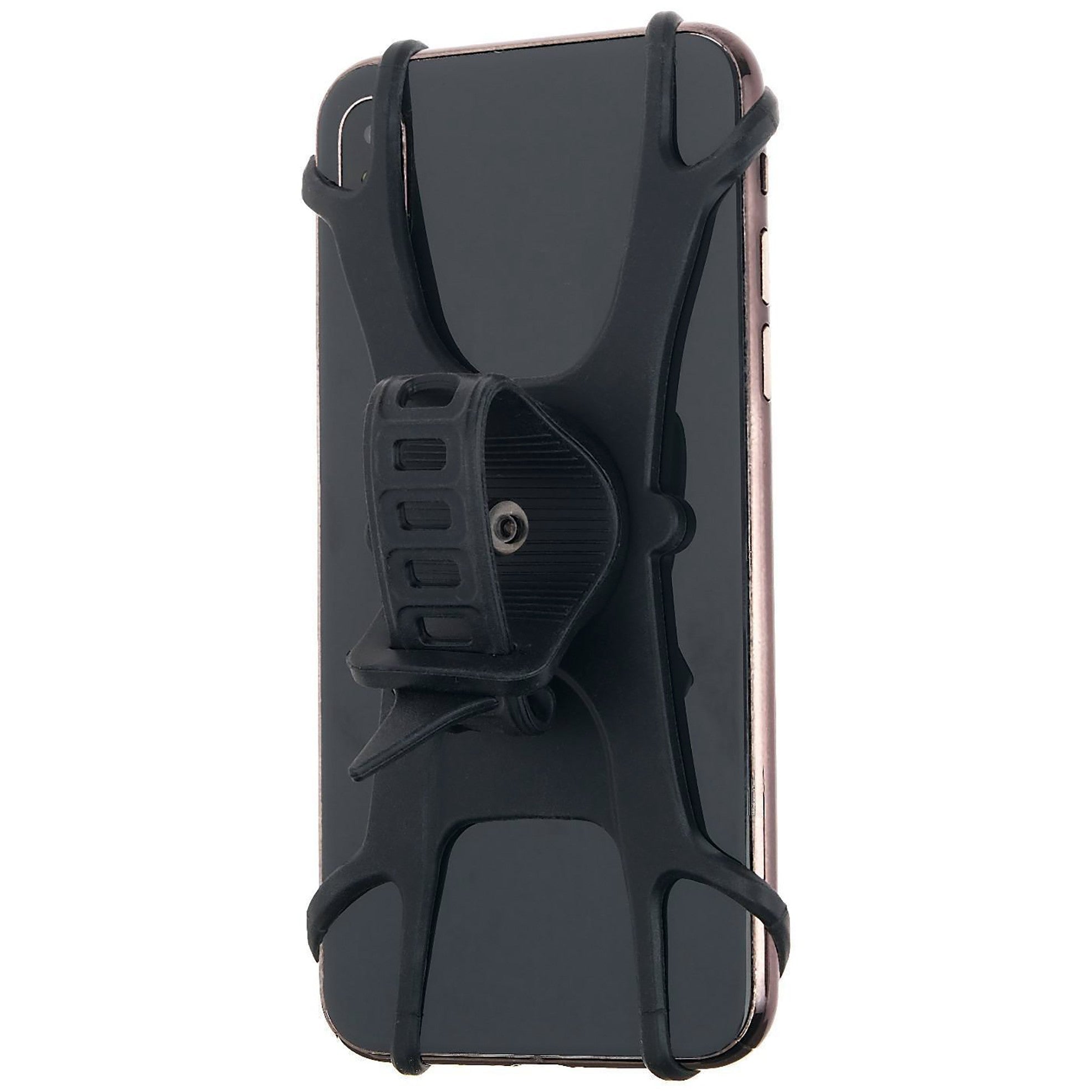 Suport Telefon pentru Bicicleta, Motocicleta, Trotineta,  din Silicon 4-7 inch, Negru-2