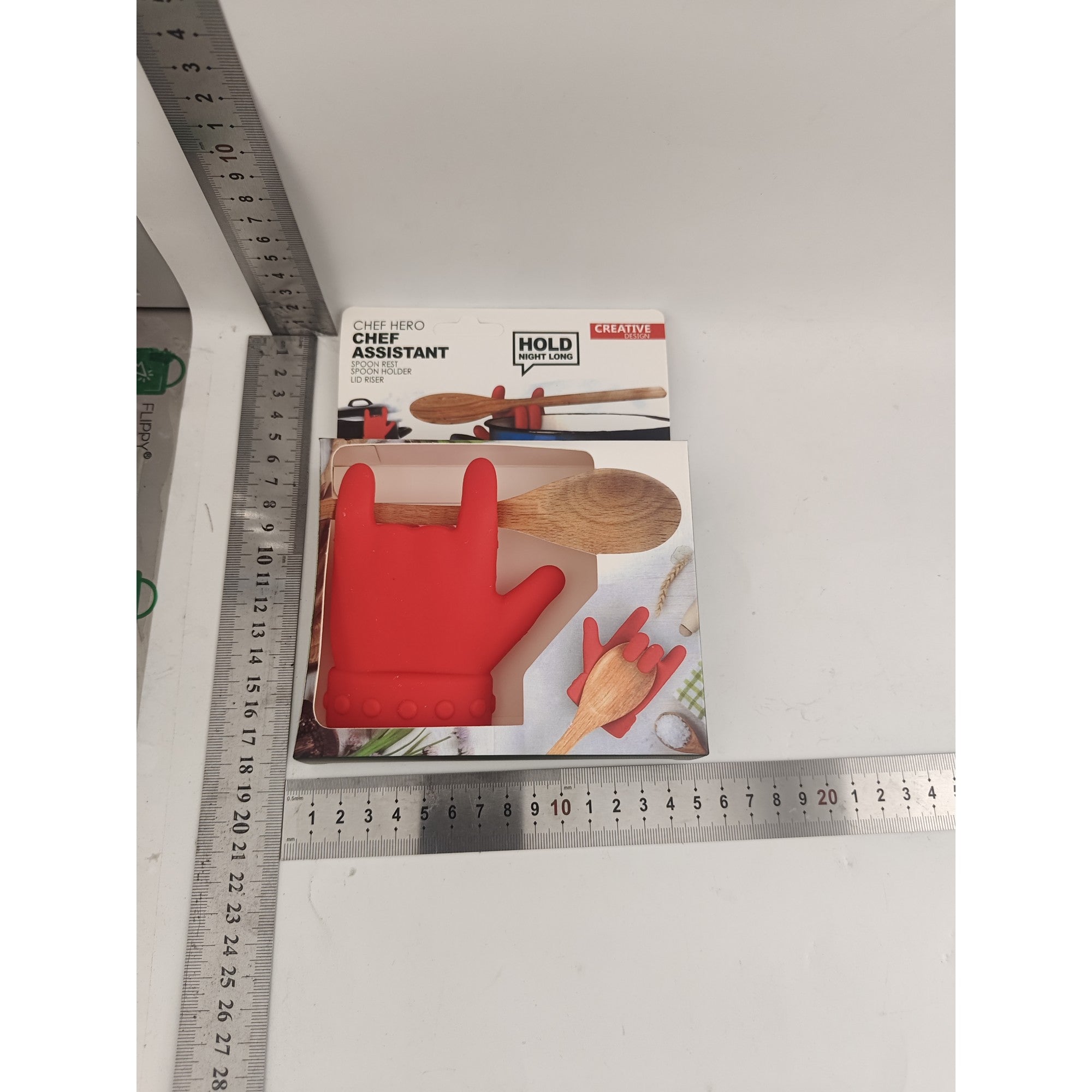Suport Capac Anti- Varsare, Suport Lingura pentru Oala, Flippy, Model in Forma de Deget, din Silicon, Rosu-8