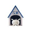 Suport de Chei, Flippy, Model Casuta si Breloc Caine Alb, 7x6x4cm-0