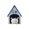 Suport de Chei, Flippy, Model Casuta si Breloc Caine Alb, 7x6x4cm-0