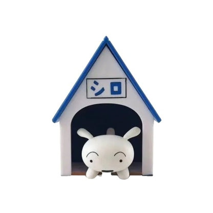 Suport de Chei, Flippy, Model Casuta si Breloc Caine Alb, 7x6x4cm-0