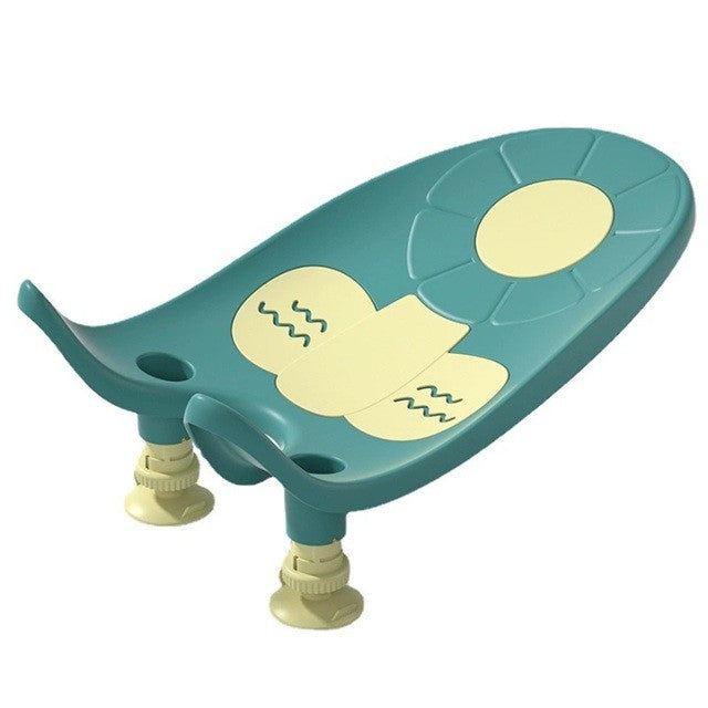 Suport de Baie Bebelusi, Flippy, 0-12 luni, Montare pe Chiuveta/Lavoar/Cada, Ventuze Antiderapante cu Intaltime Reglabila, 50 x 24 x 12.5 cm, Verde-0