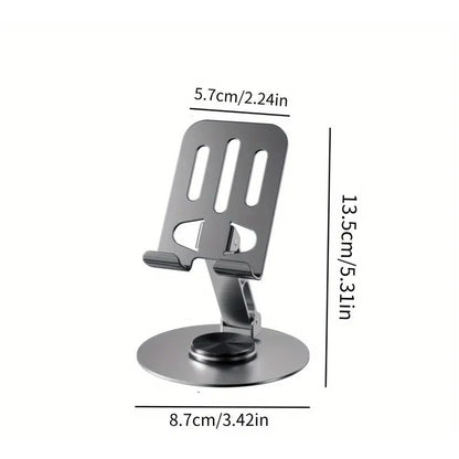 Suport de Birou pentru Telefon sau Tableta, Flippy, din Metal, Pliabil, 5.7 x 13.5 x 8.7 cm, Universal, Gri Metalic-1