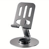 Suport de Birou pentru Telefon sau Tableta, Flippy, din Metal, Pliabil, 5.7 x 13.5 x 8.7 cm, Universal, Gri Metalic-0