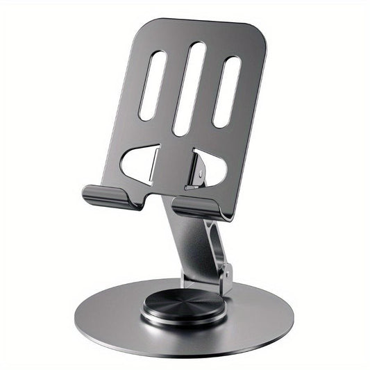 Suport de Birou pentru Telefon sau Tableta, Flippy, din Metal, Pliabil, 5.7 x 13.5 x 8.7 cm, Universal, Gri Metalic-0