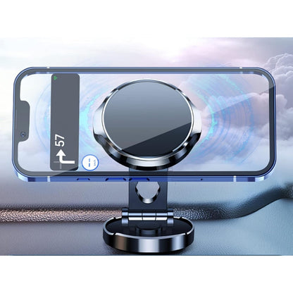 Suport de Telefon, Flippy, cu Adeziv, din ABS si Magnet, Pliabil, Diametru 4.4 cm, Universal, Argintiu-5