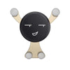 Suport de Telefon, Flippy, pentru Ventilatie, din ABS si Silicon, 11 x 10 x 4 cm, pentru Telefon 4.0 - 6.0 inch, Model Smiley Face, Auriu-0