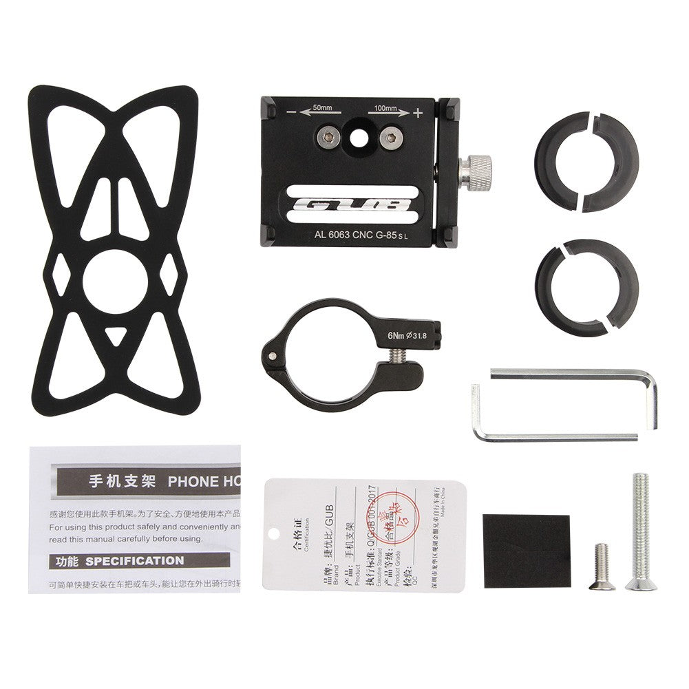 Suport de telefon pentru bicicleta/motocicleta/scuter/trotineta, GUB G-85SL Negru-4