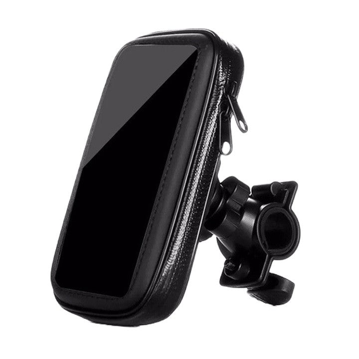 Suport husa telefon mobil Flippy pentru bicicleta si motocicleta, rezistent apa si socuri, touchscreen, 360 rotativ, negru, marime L ≤ 5.5 inch-8