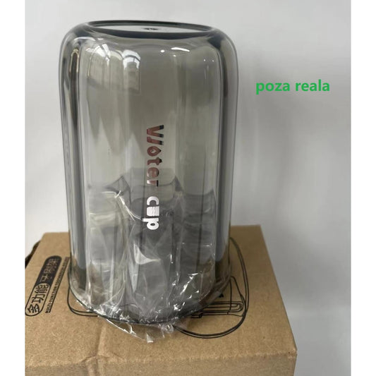 Suport Multifunctional 2 in 1, Pahar si Suport pentru Periuta de Dinti, Flippy, Plastic, Dimensiune: 10.4 x 7.3 x 7.3 cm, Gri-1