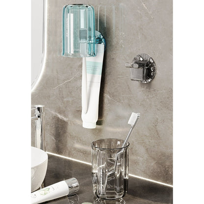 Suport Multifunctional 2 in 1, Pahar si Suport pentru Periuta de Dinti, Flippy, Plastic, Dimensiune: 10.4 x 7.3 x 7.3 cm, Gri-4