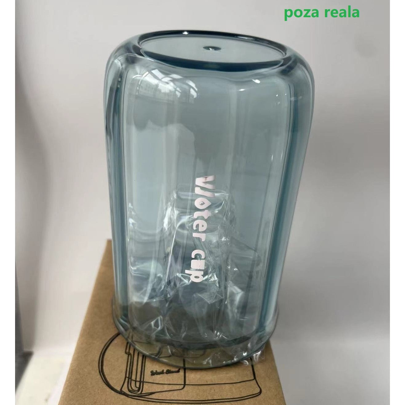 Suport Multifunctional 2 in 1, Pahar si Suport pentru Periuta de Dinti, Flippy, Plastic, Dimensiune: 10.4 x 7.3 x 7.3 cm, Albastru-1