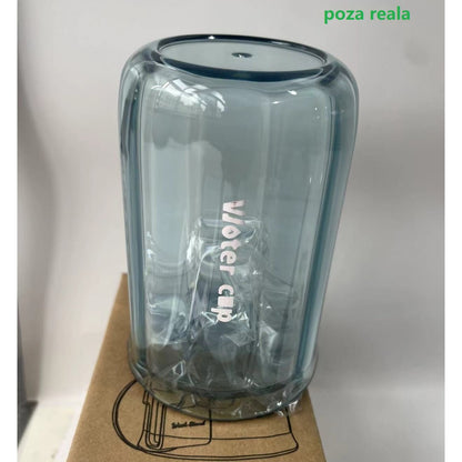 Suport Multifunctional 2 in 1, Pahar si Suport pentru Periuta de Dinti, Flippy, Plastic, Dimensiune: 10.4 x 7.3 x 7.3 cm, Albastru-1