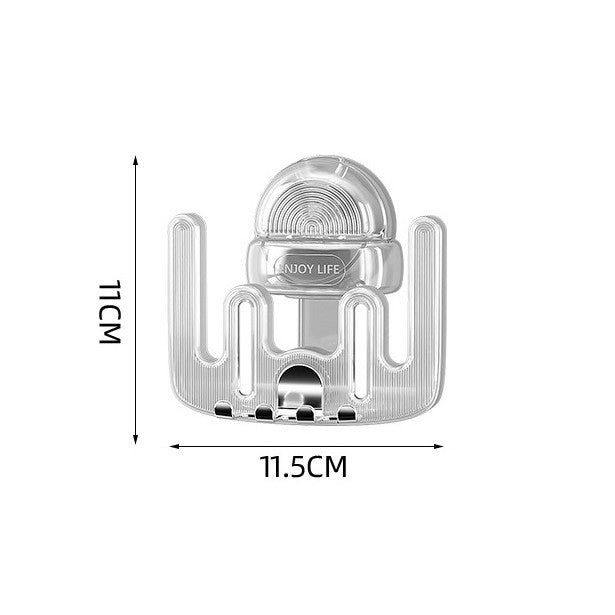 Suport Multifunctional Dublu, Pahar si Suport pentru Periuta de Dinti, Flippy, Plastic, 11 cm x 11.5 cm, Transparent-7