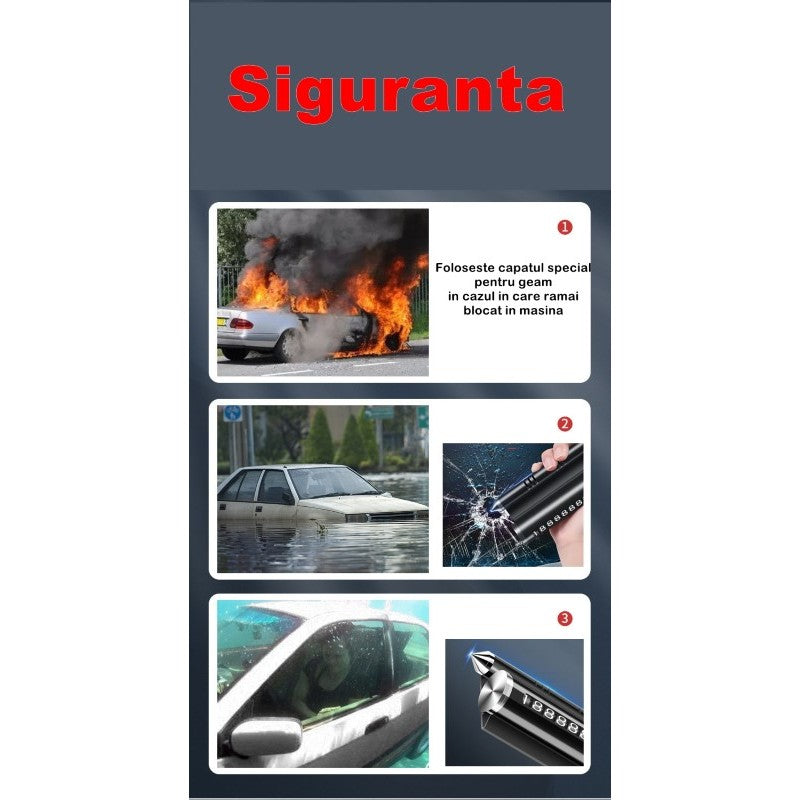 Suport numar de telefon cu odorizant Flippy pentru parcare Gri-2
