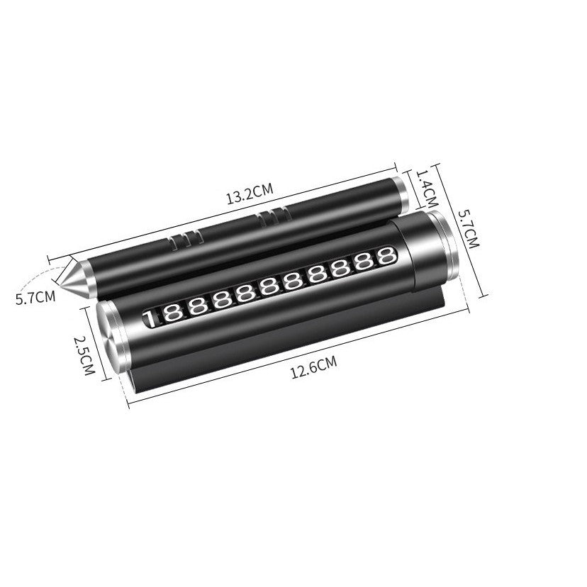 Suport numar de telefon cu odorizant Flippy pentru parcare Negru-2