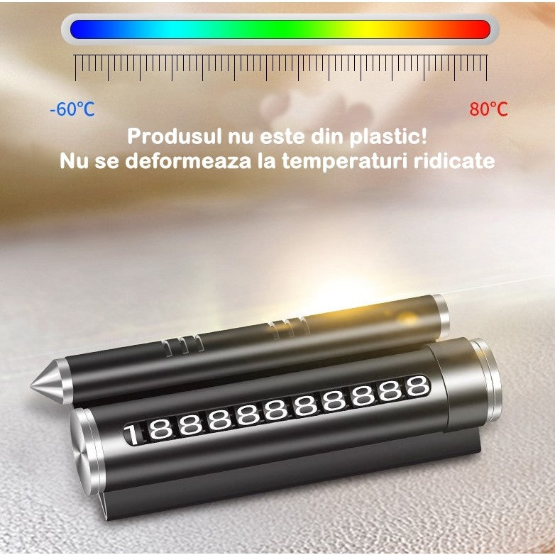 Suport numar de telefon cu odorizant Flippy pentru parcare Negru-8