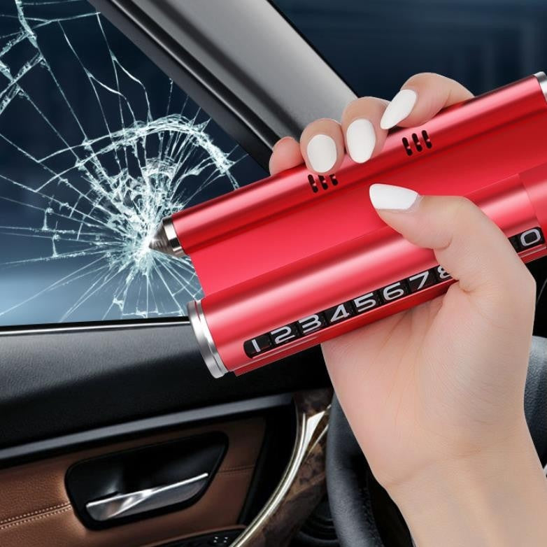 Suport numar de telefon cu odorizant Flippy pentru parcare Rosu-1