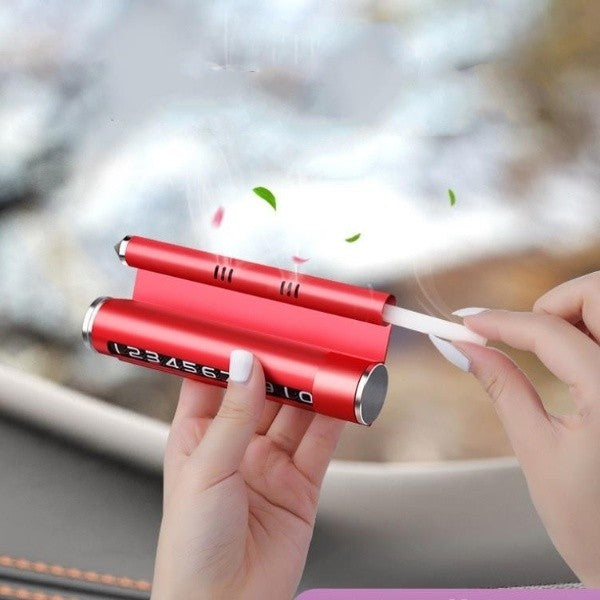 Suport numar de telefon cu odorizant Flippy pentru parcare Rosu-2