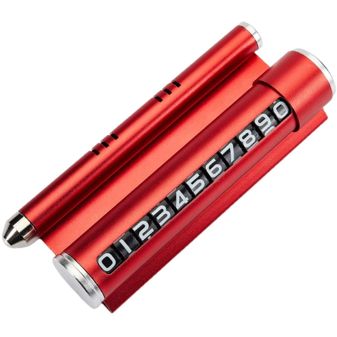 Suport numar de telefon cu odorizant Flippy pentru parcare Rosu-0