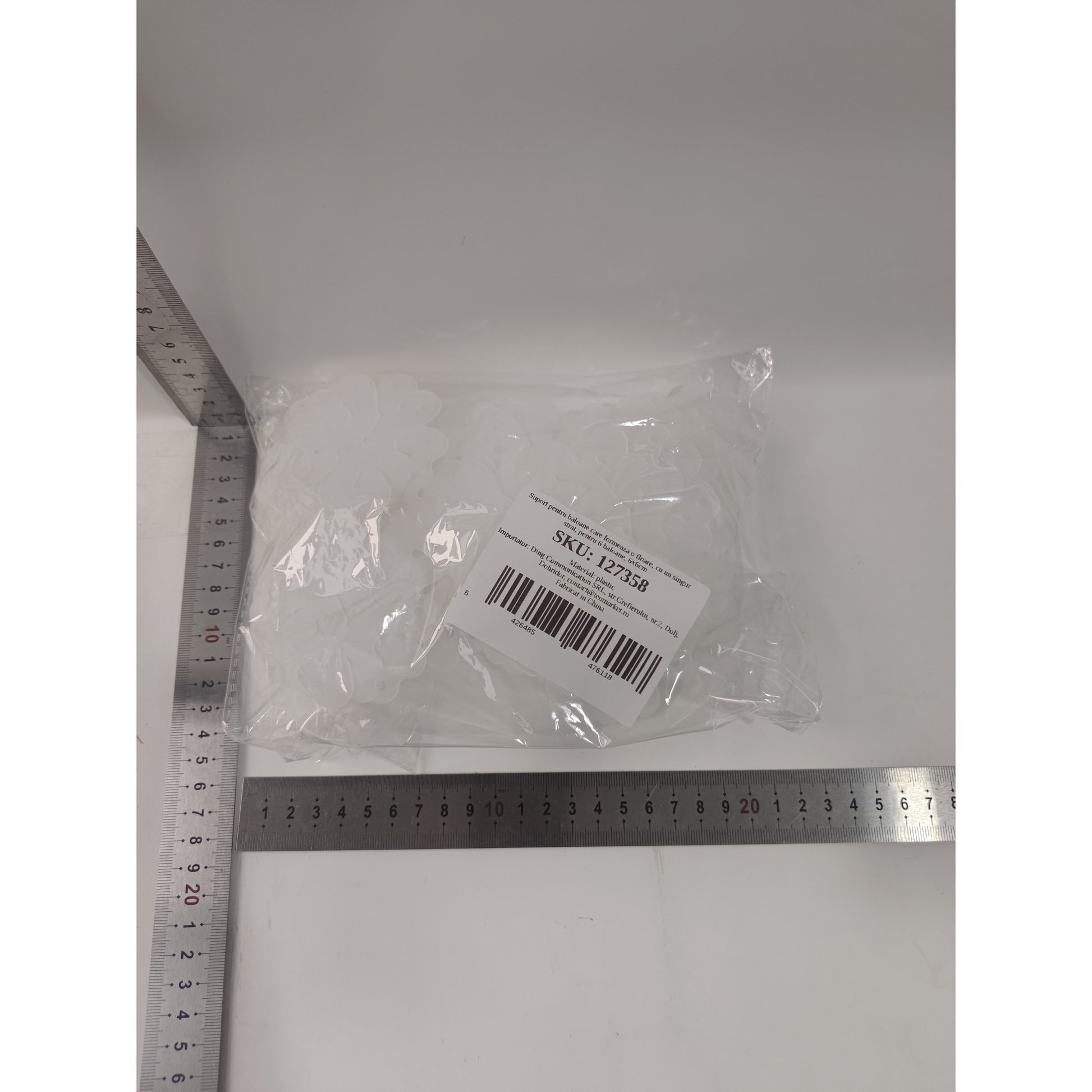Suport pentru baloane care formeaza o floare, cu un singur strat, pentru 6 baloane, 6x6cm- 2.7g-1