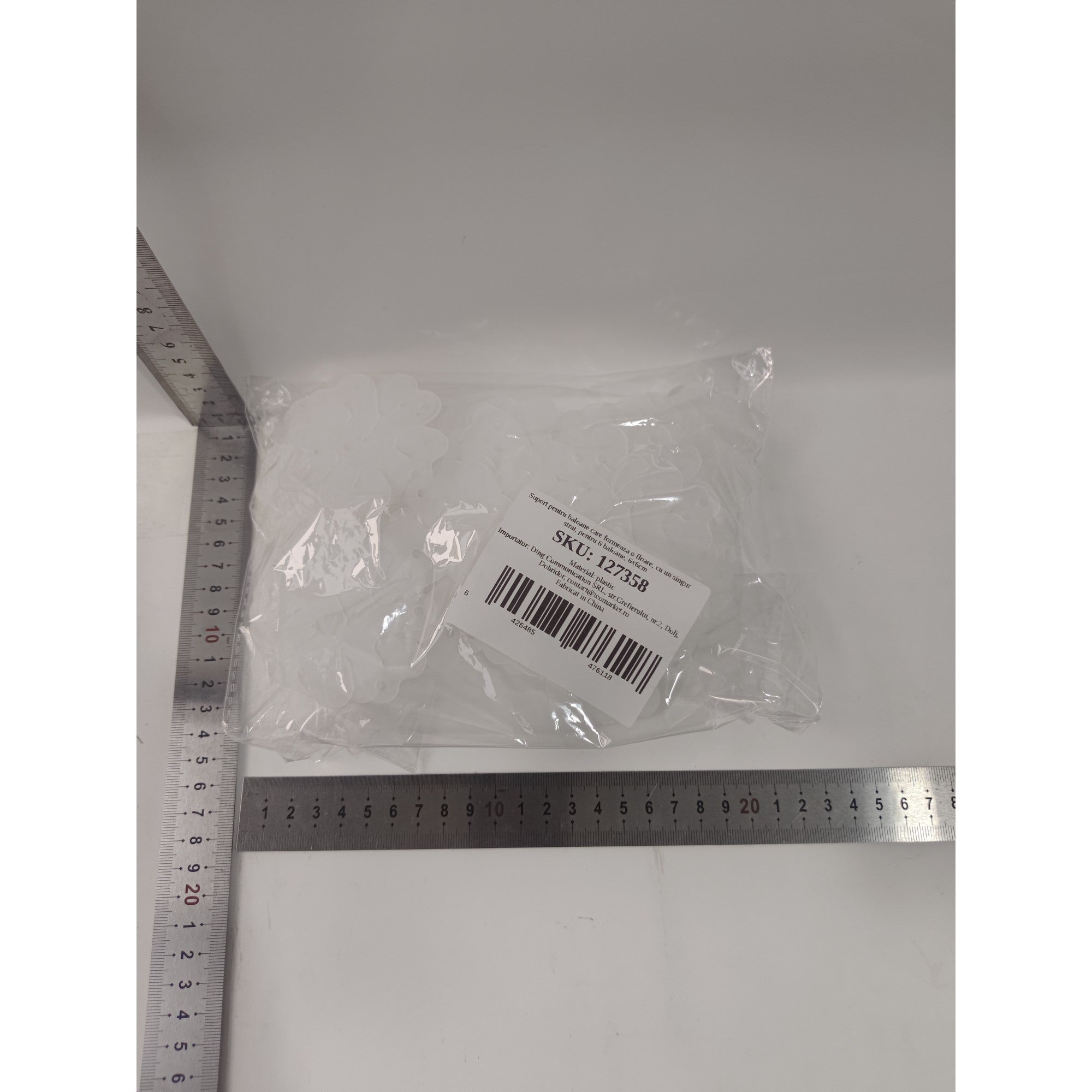 Suport pentru baloane care formeaza o floare, cu un singur strat, pentru 6 baloane, 6x6cm- 2.7g-1