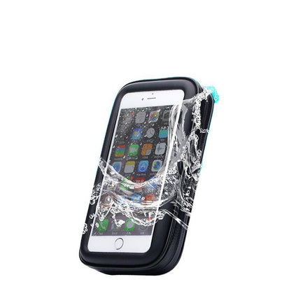 Suport husa telefon mobil Flippy pentru bicicleta si motocicleta, rezistent apa si socuri, touchscreen, 360 rotativ, negru, marime L ≤ 5.5 inch-3