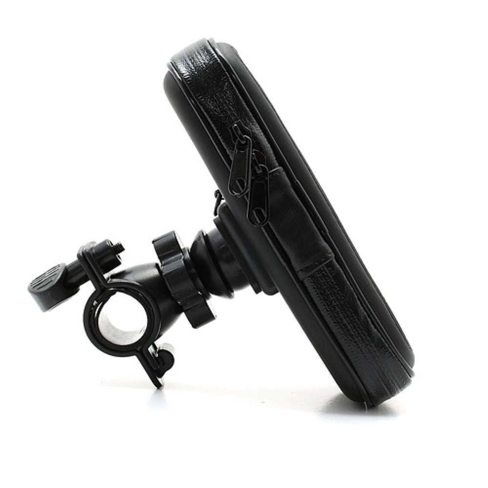 Suport husa telefon mobil Flippy pentru bicicleta si motocicleta, rezistent apa si socuri, touchscreen, 360 rotativ, negru, 4.8 - 5.4 inch-2