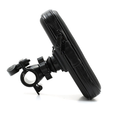 Suport husa telefon mobil Flippy pentru bicicleta si motocicleta, rezistent apa si socuri, touchscreen, 360 rotativ, negru, 4.8 - 5.4 inch-2