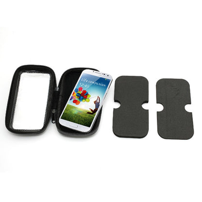 Suport husa telefon mobil Flippy pentru bicicleta si motocicleta, rezistent apa si socuri, touchscreen, 360 rotativ, negru, 4.8 - 5.4 inch-7