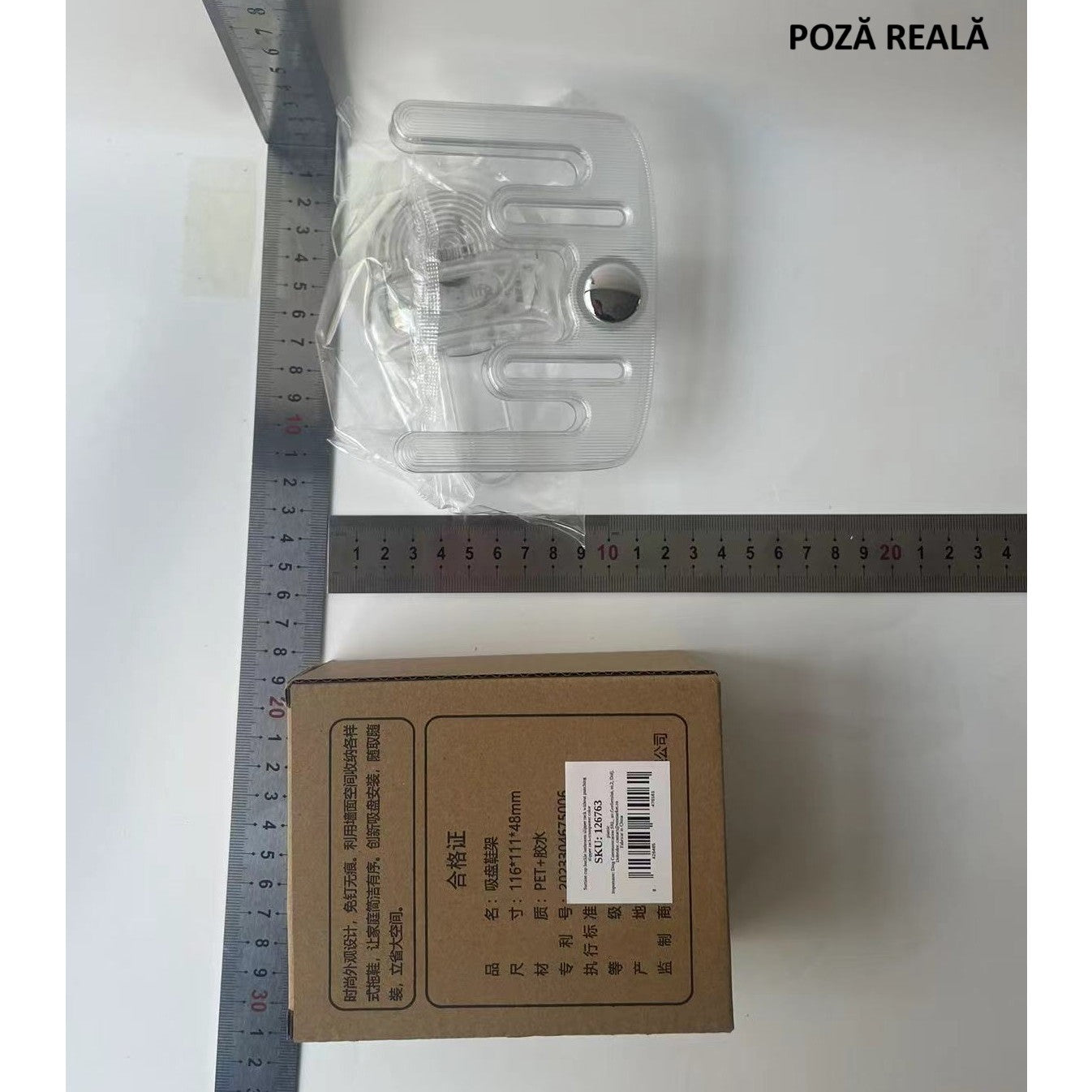 Suport pentru Incaltamintea de Casa, Flippy, fara Perforare, Montare pe Perete, Prindere Adeziva, 11.6x11x4.8cm, Transparent-7