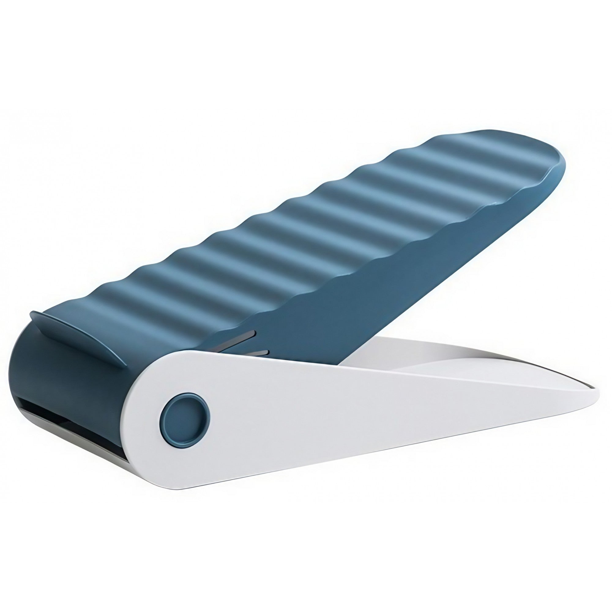 Suport pentru Pantofi, Flippy, cu Două Straturi, Organizator, Antiderapant și Durabil, Inălțime Reglabilă, 25.5x11x7.5 cm, Albastru, 150 g-0