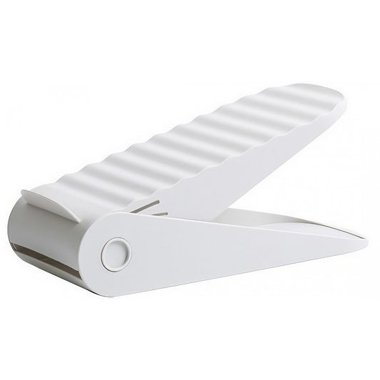 Suport pentru Pantofi, Flippy, cu Două Straturi, Organizator, Antiderapant și Durabil, Inălțime Reglabilă, 25.5x11x7.5 cm, Alb, 150 g-0