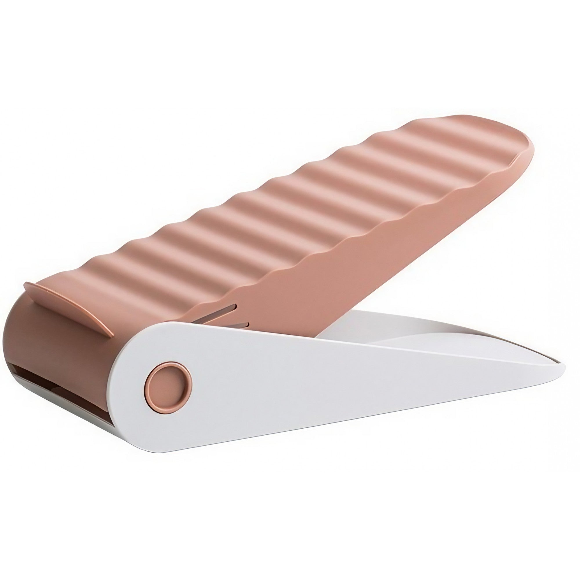 Suport pentru Pantofi, Flippy, cu Două Straturi, Organizator, Antiderapant și Durabil, Inălțime Reglabilă, 25.5x11x7.5 cm, Roz, 150 g-0
