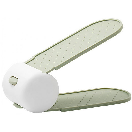 Suport pentru Pantofi, Flippy, cu Două Straturi, Organizator, Antiderapant și Durabil, Inălțime Reglabilă, 28x18x11 cm, Verde, 150 g-0