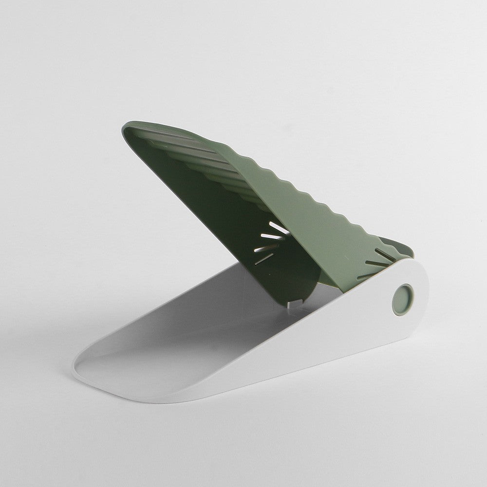 Suport pentru Pantofi, Flippy, cu Două Straturi, Organizator, Antiderapant și Durabil, Inălțime Reglabilă, 25.5x11x7.5 cm, Verde, 150 g-5