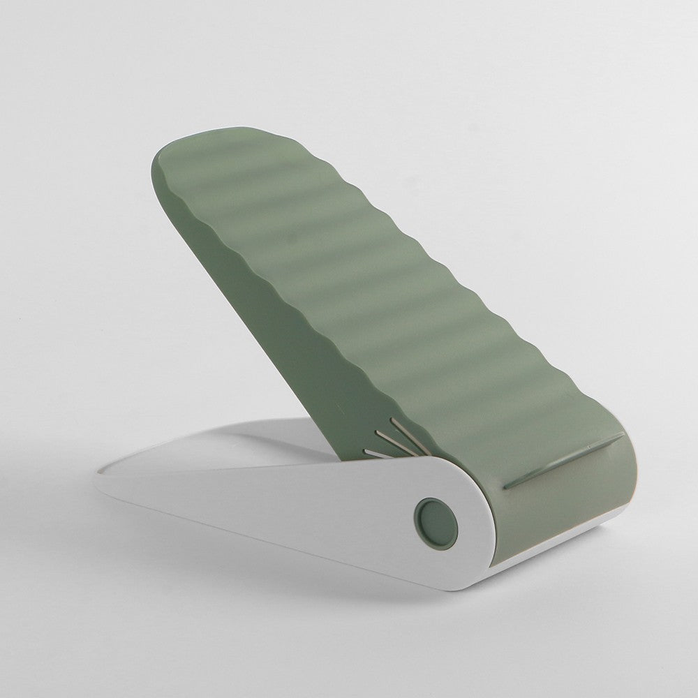 Suport pentru Pantofi, Flippy, cu Două Straturi, Organizator, Antiderapant și Durabil, Inălțime Reglabilă, 25.5x11x7.5 cm, Verde, 150 g-6
